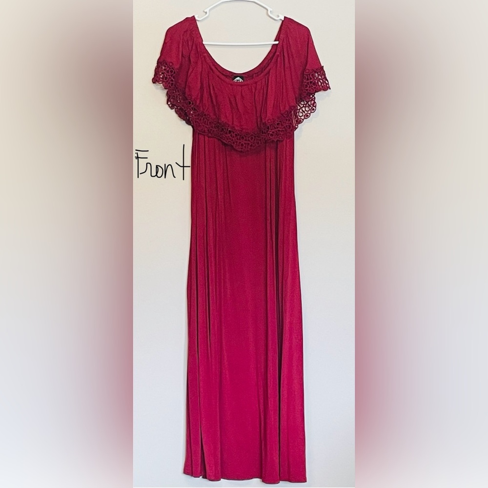 Cal style brand size XL burgundy long maxi dress